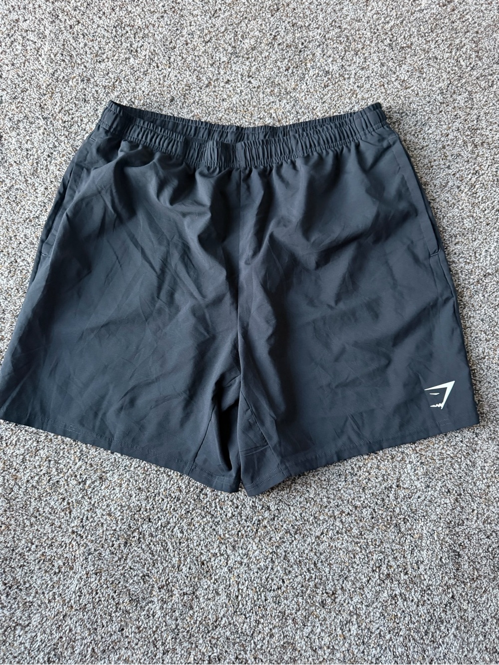 Gymshark Black Woven Training Shorts XXL 2XL Old Shark Logo Athletic Gym